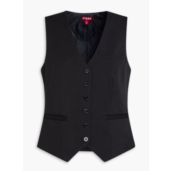STAUD Black Brett twill Vest Size XS - Picture 1 of 7